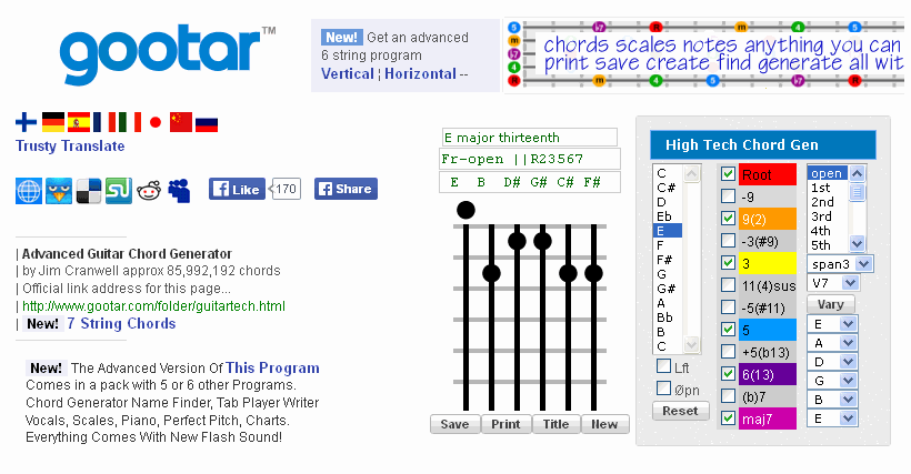 Free Software To Create Guitar Chord Diagrams Songs